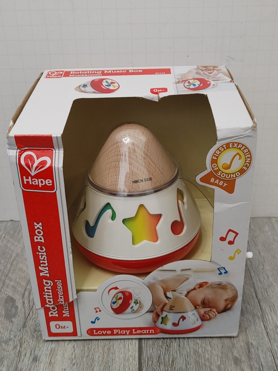 Hape Baby Toy Musical Windup Rotating Music Box Cone Shaped
