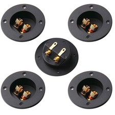 5Pk Speaker Box Terminal Cup 3" 2-Way Spring Loaded Jacks Speaker Wire Connector