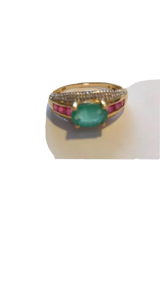 Smaragd/Rubin/Diamanteing,Gr.49,TOP! - Bild 2 von 2