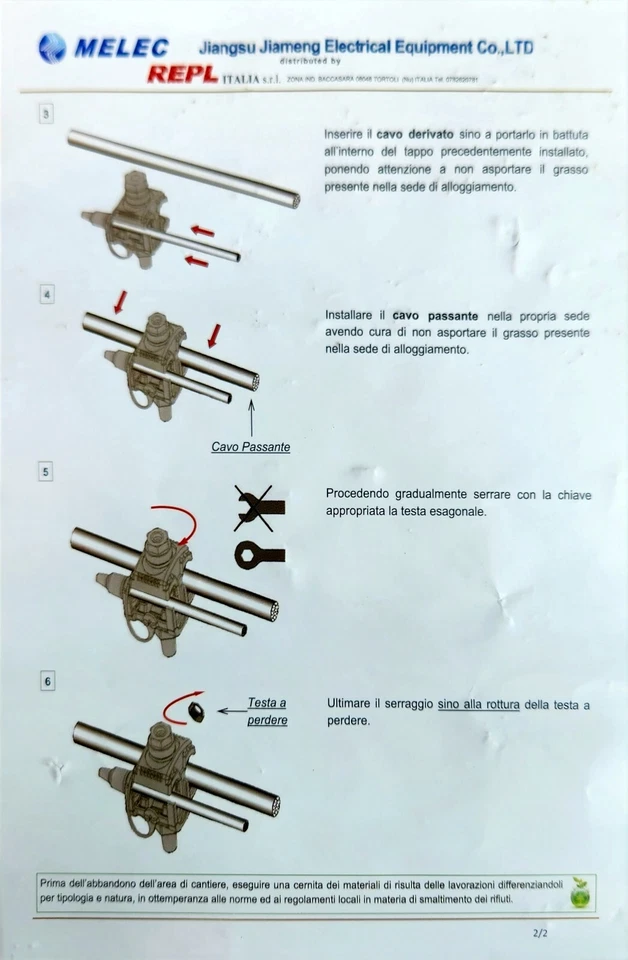 Morsetto Rubacorrente A Perforazione Cavi 35-70mm2 - Image 4 of 4