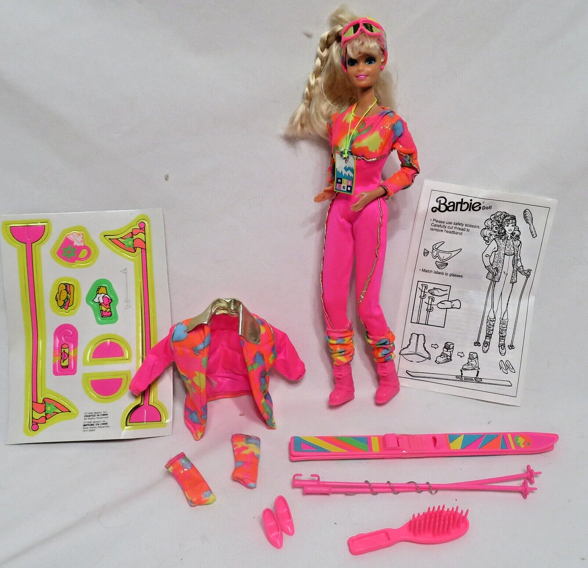 Barbie Ski Fun 1991 Avec Cheval Snowdance - Mattel Jingles - Vintage