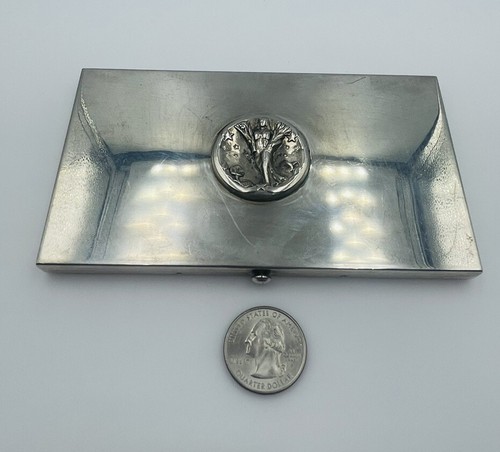 Georg Jensen USA Ancien Argent Sterling Virgo Zodiac Grand Cigarette Étui - Photo 3 sur 12