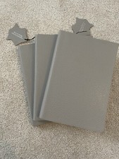 A5 Lined Soft Cover Leather Notebook by Pratesia Florence in Grey