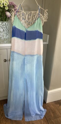 Zara Blue Sleeveless Summer Maxi Dress Size M 10-12 - Picture 1 of 6