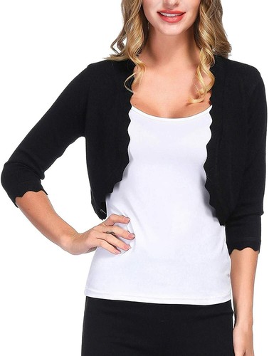 Sleeve Shrug Cardigan Knit Open 