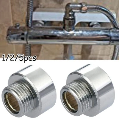 Chrome Bush Thread Male / Female Reducer Connector Adaptor Tap Radiator Pipe - Image 1 of 3