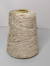 Silk City Fibers Rayon Cone Yarn Chenille Luxury 1300 YPP Cone SAND 15.8oz