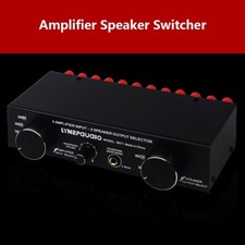 LINEPAUDIO Amplifier Speaker Switcher Amplifier Support 4 IN 2 OUT or 2 IN 4 OUT
