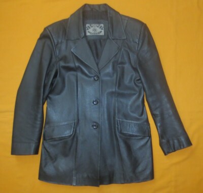 Lederjacke ENES Deri schwarz Jacke Damenjacke Größe L Leder Damenlederjacke cool