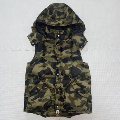 Excellent Used BAPE Men's Jacket S Down Vest 1St Camo Authentic