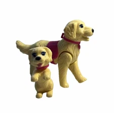 Barbie Doll Pet Dog Strollin Pups Taffy Walking Golden Retriever Mattel 2010