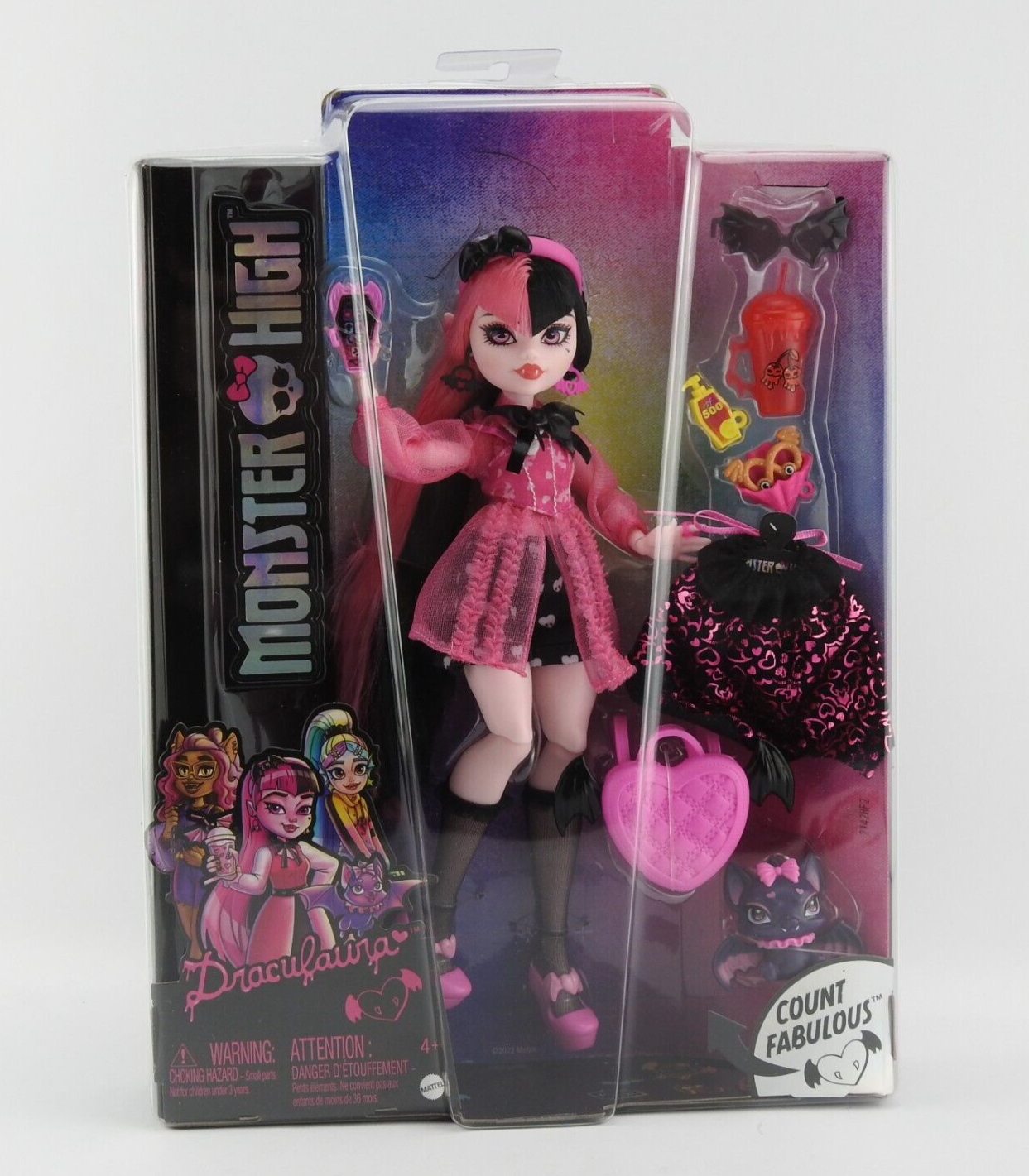 Monster High Draculaura Reel Drama Doll Pet Bat Poster Stand New 2022  Exclusive 194735104819