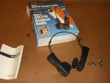 Realistic Stereo Mate AM FM Headphone Radio From the 1980 s With box, never used