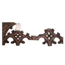 Antique English Gothic Chatsworth House Oak Architectural Tracery Panel 15th C