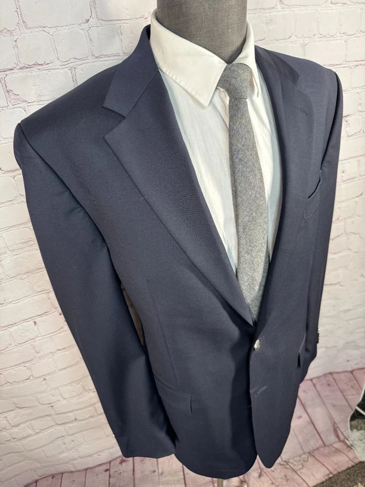 Abrigo Blazer Chaqueta MICHAEL KORS Para Hombres Azul Marino ATHLETIC FIT Lana Deportivo TALLA 42L Foto 3 de 4