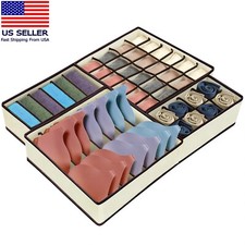 4 Pcs Underwear Organizer Foldable Closet Tie Bra Cabinet Drawer Dresser Storage