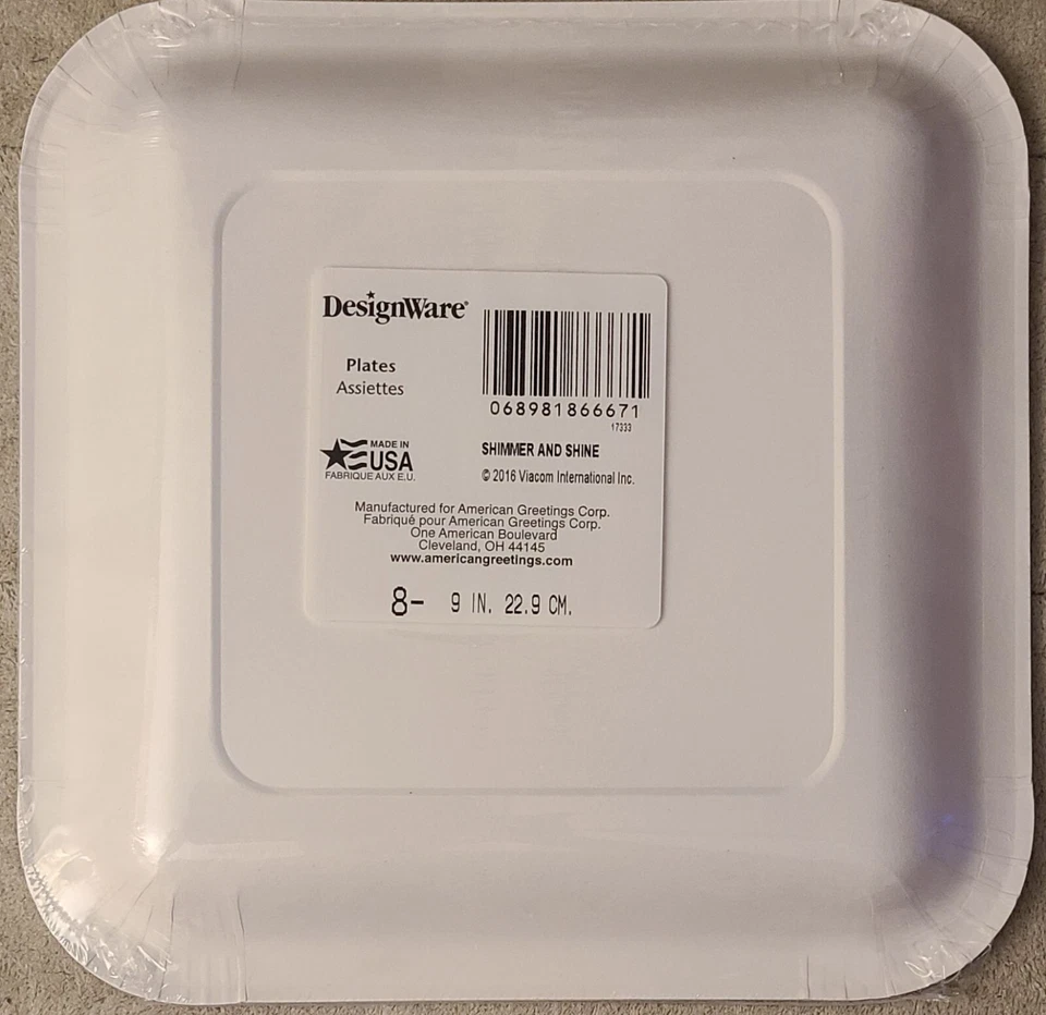 Shimmer and Shine Lunch Plates 8 Per Package Birthday Party Supplies New - Image 4 of 4