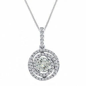 Moissanite Medallón Collares y colgantes De moda simulado