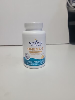 Nordic Naturals Omega-3 Fish Oil Supplement 690mg 60 Soft Gels 03/27 Without Box