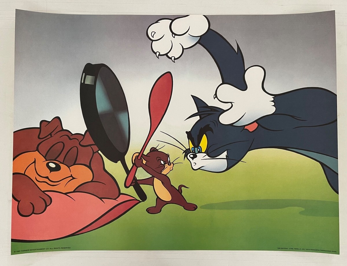 TOM AND JERRY, RARE AUTHENTIC 1997 POSTER | eBay