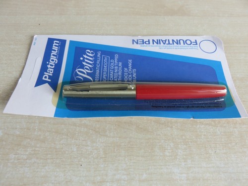 Red / Silver Platignum Petite Fountain Pen in Sealed, Unopened Pack. - Picture 3 of 5