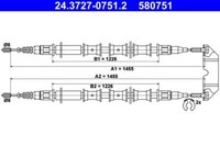 ATE 24.3727-0751.2 Seilzug, Feststellbremse FüR Opel