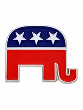 PinMart's Republican Elephant Patriotic Political Lapel Pin