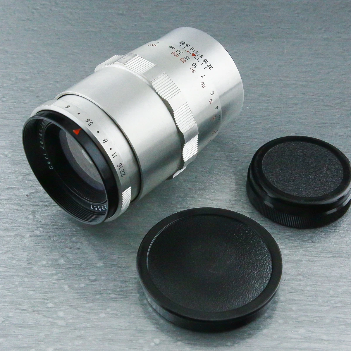Objectif Vintage Exakta 500 Avec Zeiss Jena Tessar 2,8/50, Argenté, Allemagne