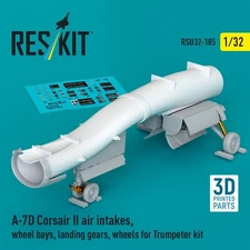 1/32 Reskit RSU32-0185 A-7D Corsair II air intakes, wheel bays, landing gears, w