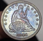 1844 & 1845 Seated Liberty Quarter 25C Choice 90% Silver US Coin CC29747