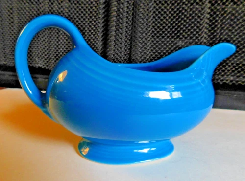 Vintage Homer Laughlin Fiestaware Gravy Boat Turquoise/Peacock Blue