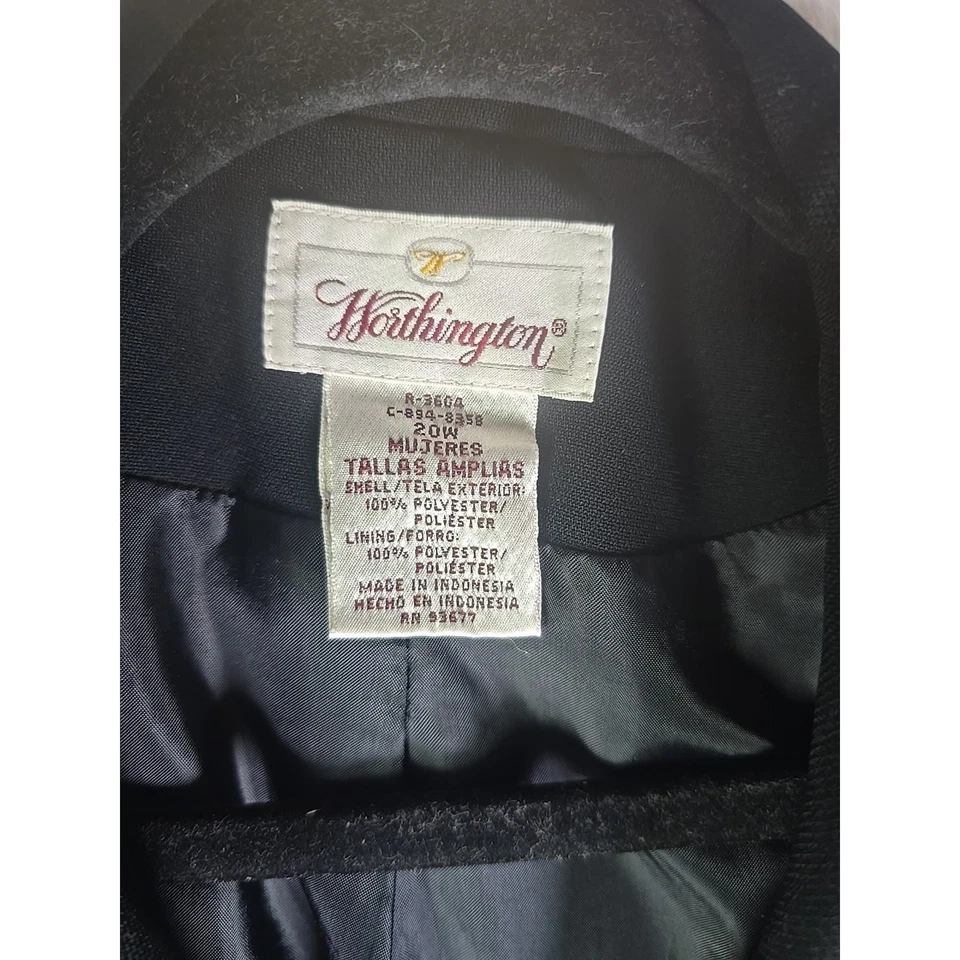 Vestido Blazer Chaqueta Plus Mujer 20W Worthington Chaqueta Larga 3 Botones Largo Foto 3 de 4