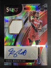 2021-22 Panini Select - Rookie Jersey Autographs Greg Brown III #RJ-GBR /199
