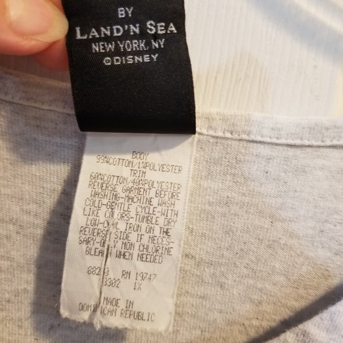 Vintage Mickey Unlimited Disney Baseball Jersey Shirt 1X and Friends Gray S/S - Picture 17 of 19