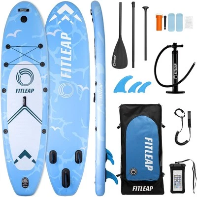 Fitleap Premium Stand Up Paddle Board aufblasbar - SUP Board Set mit Hochdruc…