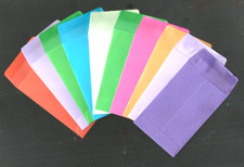 10 Small Colored Coin Envelopes 2.25 x 3.55.   .CLOSEOUTS..   FREE SHIPPING