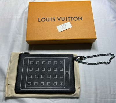 Louis Vuitton iPad Mini Case Fragment Collaboration Monogram Eclipse Pouch Bag