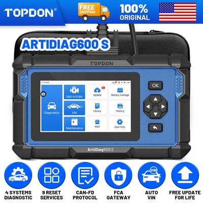 TOPDON AD600S Professional Vehicle Diagnostic Scanner Tool Engine ABS SRS TPMS