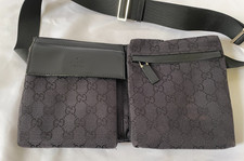 Gucci Bodybag marsupio in vita tracolla tracolla marsupio GG tela nero vintage