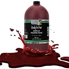 Pouring Masters Crimson Red 64-Ounce Bottle Water-Based Acrylic Pouring Paint