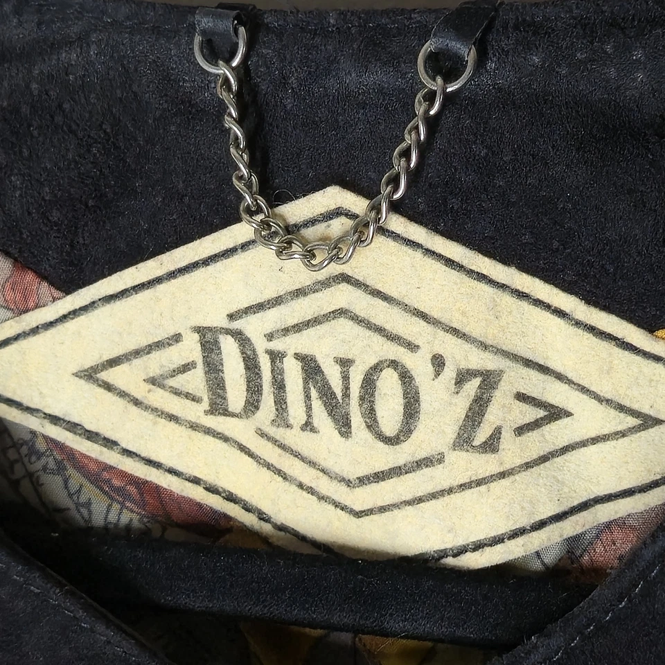 Chaqueta Dinoz Gamuza Retazos Para Mujer Talla Mediana Arte Moda Elegante Foto 3 de 4