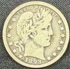 1893-O Barber Half Dollar VF+ AU Scarcer New Orleans Mint Coin