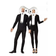 Rasta Imposta Adult Ear Buds Couple Costume - One Size Fits Most - White