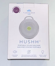 Sealed Gray Yoga Sleep Hushh Portable Baby Sound Machine White Noise Soother