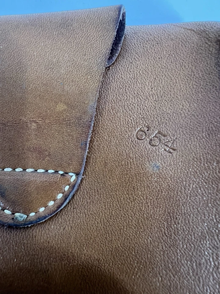 Vintage Boyt Ammo Leather Case Boyt Bullet Box Date 654 - Image 3 of 4