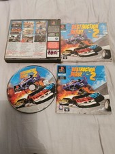 Thumbnail of ebay&reg; auction 257708601919 | Destruction Derby 2 Sony PS1 Videospiel Black Label Big Box Version mit Handbuch