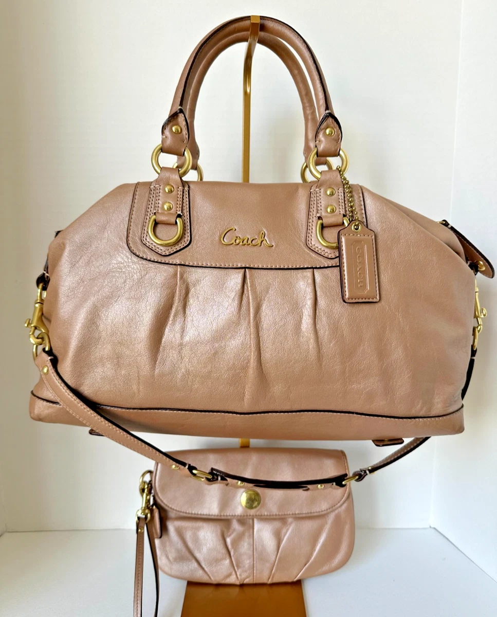 Coach Ashley Satchel/Top Handle Bag Beige Bags & Handbags for
