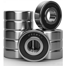 10 Pack 6302-2RS Double Rubber Seal Deep Groove Ball Bearings Pre-Lubricated ...