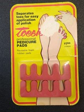 NEW NOS Vintage 70s 80s Toesies Pedicure Pads Toe Separators Feet Advertising