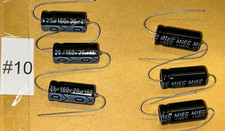 QTY 6 New MIEC 20 uF 160V 105C Axial Electrolytic Capacitors